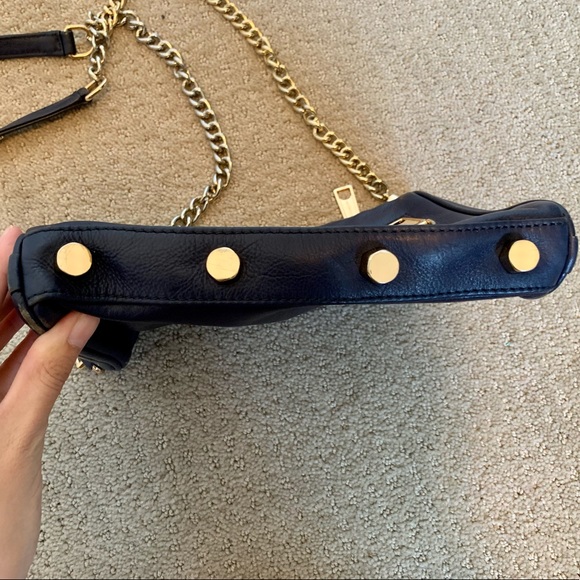Rebecca Minkoff 3 Zip Navy Leather Crossbody - Picture 7 of 13